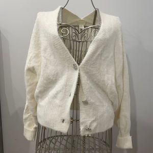 H&M sweater with embellished buttons